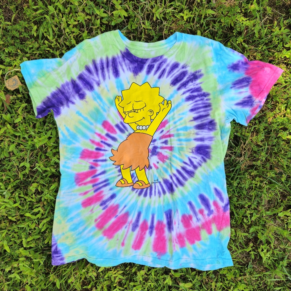 The Simpsons Y2K Tie-Dye T-Shirt Size L